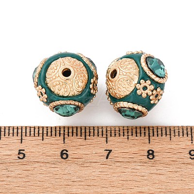 Handmade Resin Indonesia Round Beads IPDL-R400-17-1