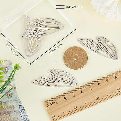 8Pcs Stainless Steel Pendants STAS-CN0001-57-1
