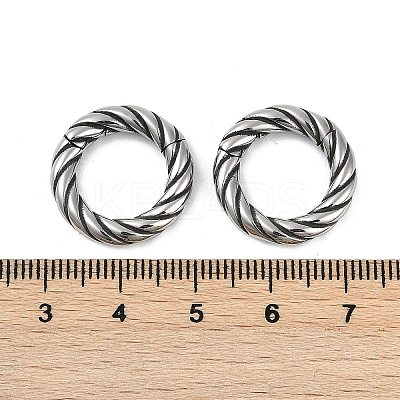 Twisted Ring 316 Surgical Stainless Steel Hoop Nose Rings EJEW-G416-19E-AS-1