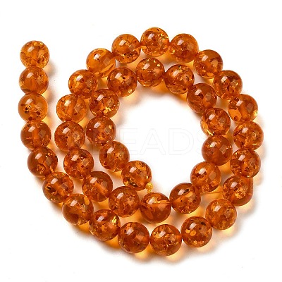 Resin Imitation Amber Beads Strands RESI-Z017-01C-1