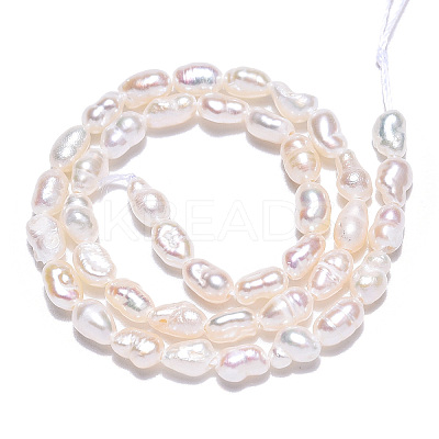 Natural Cultured Freshwater Pearl Beads Strands PEAR-N012-02M-1