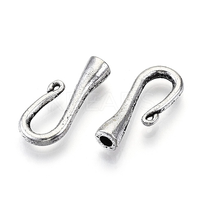 Tibetan Style Alloy S-Hook Clasps PALLOY-R134-03-RS-1