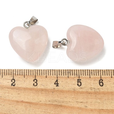 Natural Rose Quartz Pendants G-K385-03P-02-1