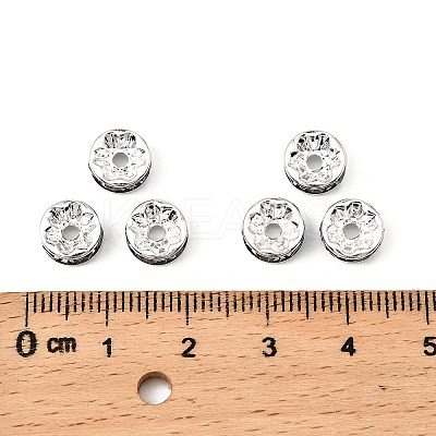 Brass Grade A Rhinestone Spacer Beads RB-A014-Z8mm-18S-1