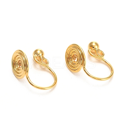 Brass Clip-on Earring Converters Findings LS-KK-D060-03G-02-1