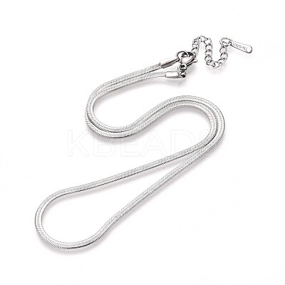 2.5MM 304 Stainless Steel Herringbone Chain Necklaces NJEW-N058-01A-P-1