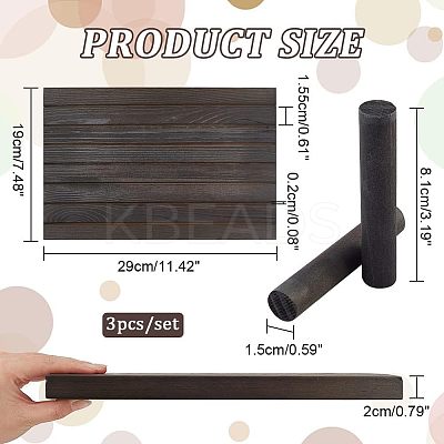 7-Slot Wooden Place Card Display Stands ODIS-WH0029-52B-1
