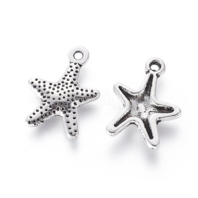 Tibetan Style Alloy Starfish/Sea Stars Pendants X-LF0463Y-NF-1