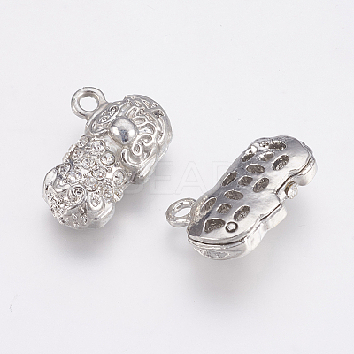 Alloy Rhinestone Pendants PALLOY-G230-04P-1