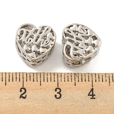 Mother's Day Rack Plating Alloy European Beads FIND-B034-31P-1