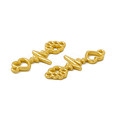 Rack Plating Alloy Connector Charms PALLOY-M202-08MG-1