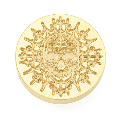 Halloween Series Wax Seal Brass Stamp Heads AJEW-M039-01L-1