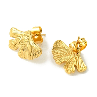 PVD Vacuum Plating 304 Stainless Steel Stud Earrings for Women EJEW-L284-07G-1