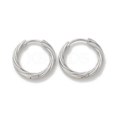 304 Stainless Steel Twist Hoop Earrings for Women LS-EJEW-A130-02B-P-1
