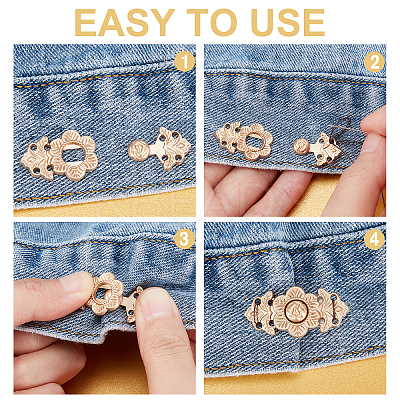 AHADEMAKER 16 Sets 2 Style Alloy Adjustment Waist Tightener Buckle Buttons FIND-GA0002-26-1