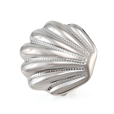 304 Stainless Steel Cuff Open Rings for Women SA-CBAF040-09P-1