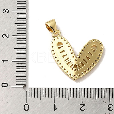 Brass Micro Pave Cubic Zirconia Pendants KK-C058-02G-01-1