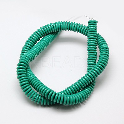 Imitation Amber Resin Heishi Beads Strands RESI-A009G-6mm-07-1
