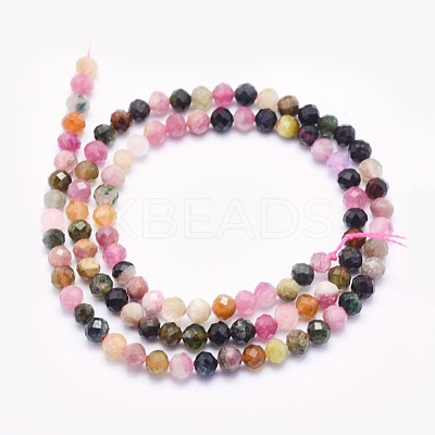 Natural Tourmaline Beads Strands G-O166-27-4mm-1