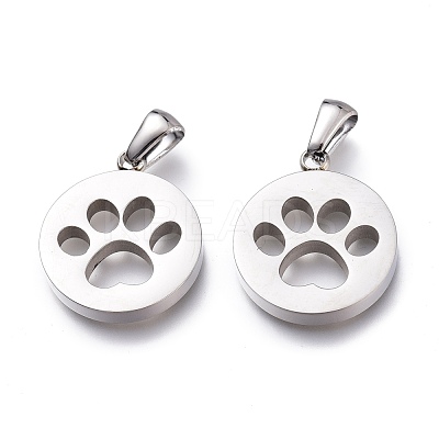 Non-Tarnish 304 Stainless Steel Pet Pendants STAS-Z006-15P-1