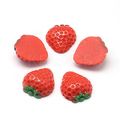 Strawberry Resin Decoden Cabochons LS-CRES-R183-09-1