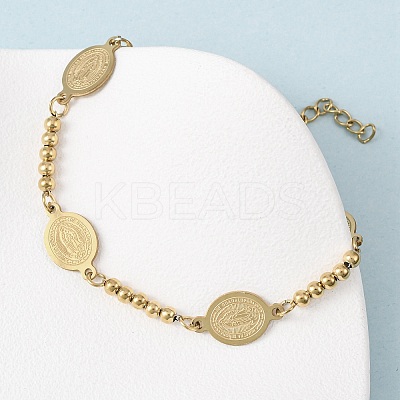 Religion 304 Stainless Steel Link Bracelets LS-BJEW-F524-04B-G-1