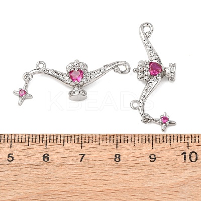 Brass Micro Pave Cubic Zirconia Pendants KK-A279-05P-1