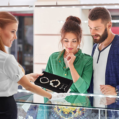 Rectangle Velvet Jewelry Display Trays for Rings ODIS-WH0113-14A-1