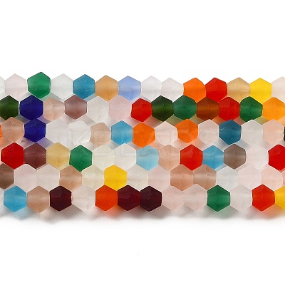 Imitate Austrian Crystal Frosted Glass Beads Strands GLAA-F029-TM3mm-B29-1