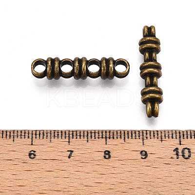 Tibetan Style Alloy Spacer Bars TIBEB-WH0005-02AB-1
