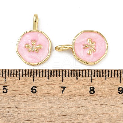 Brass Enamel Pendants KK-F908-17G-02-1