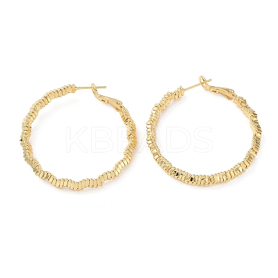 Brass Round Ring Hoop Earrings EJEW-A025-01A-1