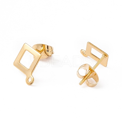 201 Stainless Steel Stud Earring Findings LS-EJEW-A071-21G-1