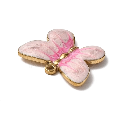 304 Stainless Steel Enamel Pendants STAS-P395-09G-1