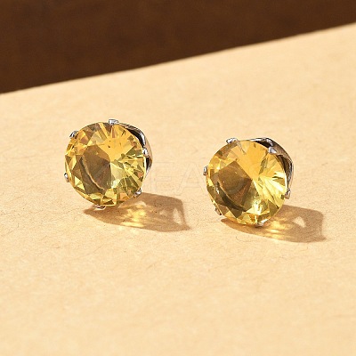 Cubic Zirconia Clip-on Earrings EJEW-L100-01P-02-1