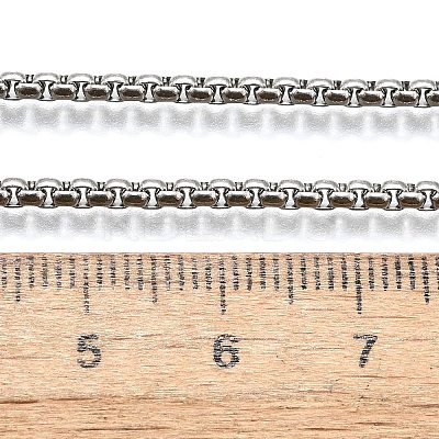 Tarnish Resistant 304 Stainless Steel Box Chain Necklaces X-NJEW-P244-01P-1