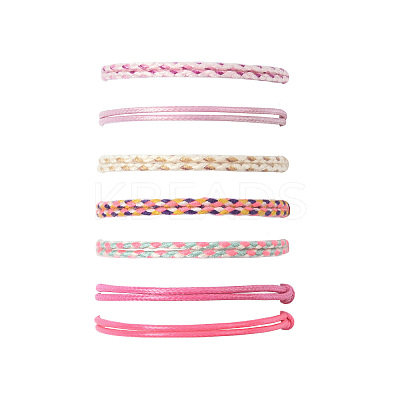 14Pcs 7 Colors Cotton Cord Bracelet Set for Men Women BJEW-FS00025-01-1