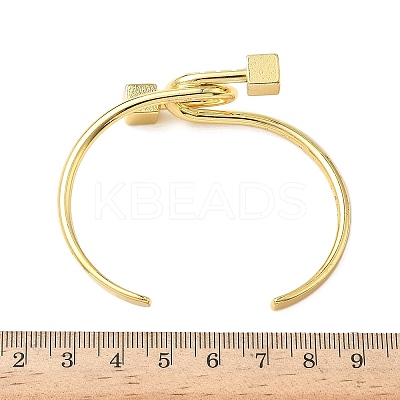 Brass Cuff Bangles for Women BJEW-F513-07G-1
