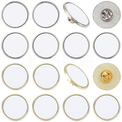 10 Sets Sublimation Blank Brooch Pins FIND-SP0004-08A-1