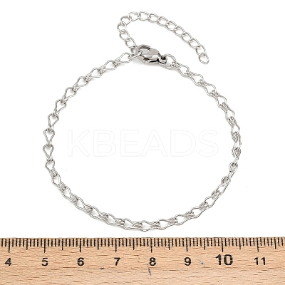 201 Stainless Steel Bulb Link Chains Chain Bracelets for Women LS-BJEW-G767-01B-P-1
