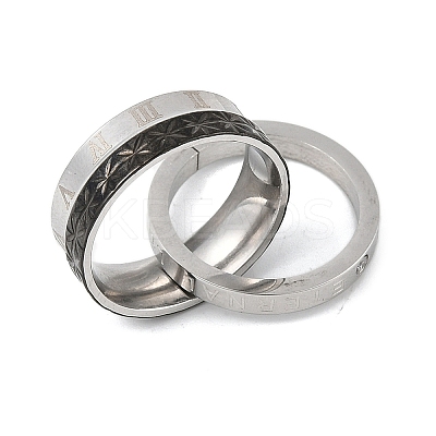 304 Stainless Steel Interlocking Ring Pendants STAS-U040-18P-C-1