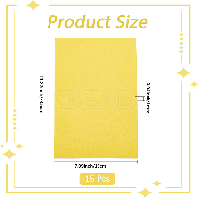 15Pcs Felt Non Woven Fabric DIY-SP0003-93K-1
