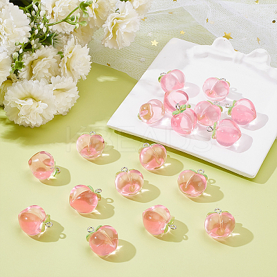 40Pcs Transparent Acrylic Pendants MACR-WR0001-05B-1