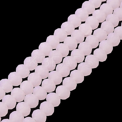 Imitation Jade Solid Color Glass Beads Strands EGLA-A034-J6mm-MD-M-1