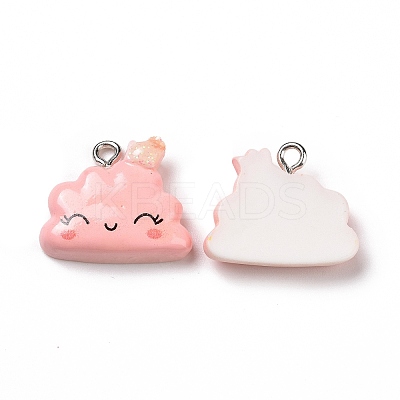Opaque Resin Pendants LS-RESI-J023-14D-1