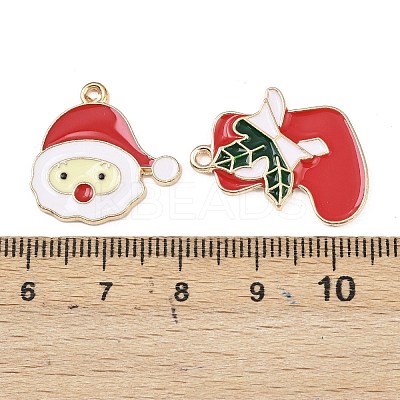Christmas Alloy Enamel Pendants ENAM-G234-01I-1