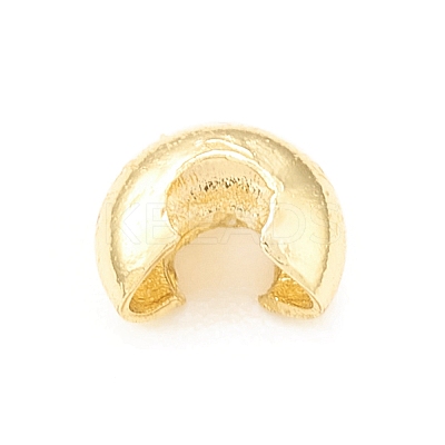 Brass Crimp Beads Cover KK-P228-58G-1