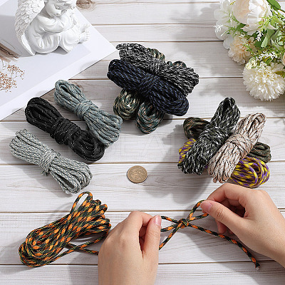60M 12 Colors 7 Inner Cores Polyester & Spandex Cord Ropes RCP-SP0001-02A-1