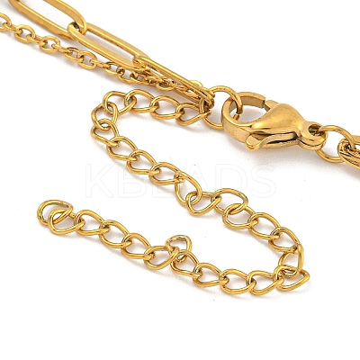 304 Stainless Steel Bowknot Pendant Necklaces NJEW-L182-001G-04-1