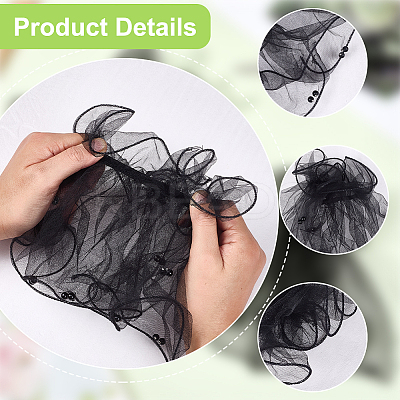Gauze Lace Oversleeves for Women AJEW-WH20018-125B-1